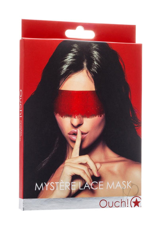 Ouch Mystere Lace Mask Red