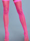 1931 Nylon Fishnet Thigh Highs Neon Pink