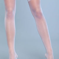 1919 Lace Over It Thigh Highs White