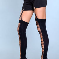 1929 Illusion Clip Garter Thigh Highs