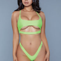 1975 Gianna 2 Piece Swimsuit Neon Yellow