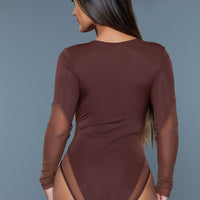 2220 Malibu Zip Up Swimsuit Brown