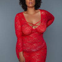 2247P Lynn Chemise Red