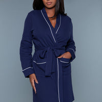 2258 Waffle Robe Navy