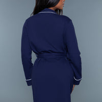 2258 Waffle Robe Navy