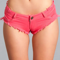 BWJ3HP Baby Got Back Booty Shorts  - Hot Pink