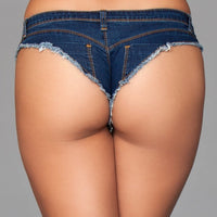 J8BL Buns Out Cheeky Shorts - Dark Wash