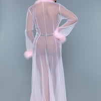 BW1650CP Marabou Robe Candy Pink