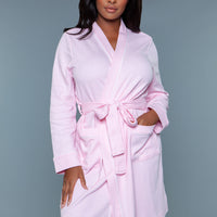 2258 Waffle Robe Light Pink