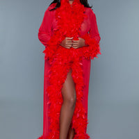 BW834R Glamour Robe Red