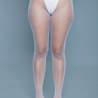 2302 Up All Night Pantyhose White