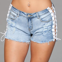 J6BL Double Up Shorts - Light Wash