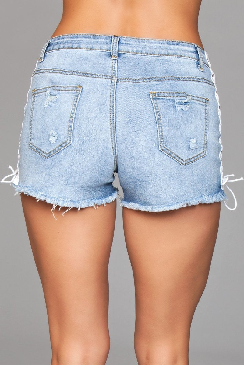 J6BL Double Up Shorts - Light Wash