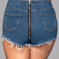 J12BL Zip Me Up Denim Shorts