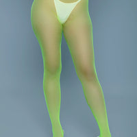 2302 Up All Night Pantyhose Neon Green