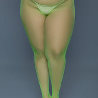 2302 Up All Night Pantyhose Neon Green