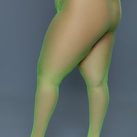 2302 Up All Night Pantyhose Neon Green