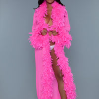 BW834HP Glamour Robe Hot Pink