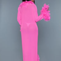 BW834HP Glamour Robe Hot Pink