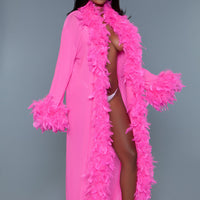 BW834HP Glamour Robe Hot Pink