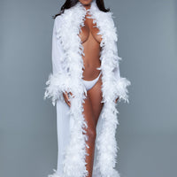 BW834W Glamour Robe White