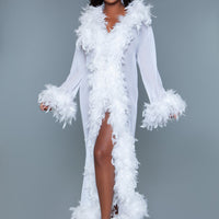 BW834W Glamour Robe White