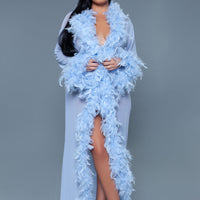 BW834PW Glamour Robe Periwinkle