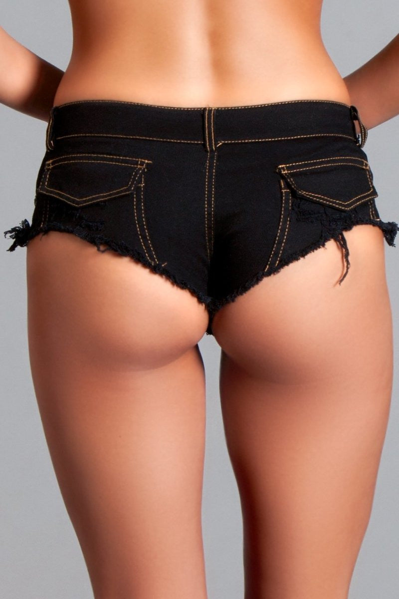 BWJ3BK Baby Got Back Booty Shorts - Black