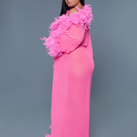 BW834NP Glamour Robe Neon Pink