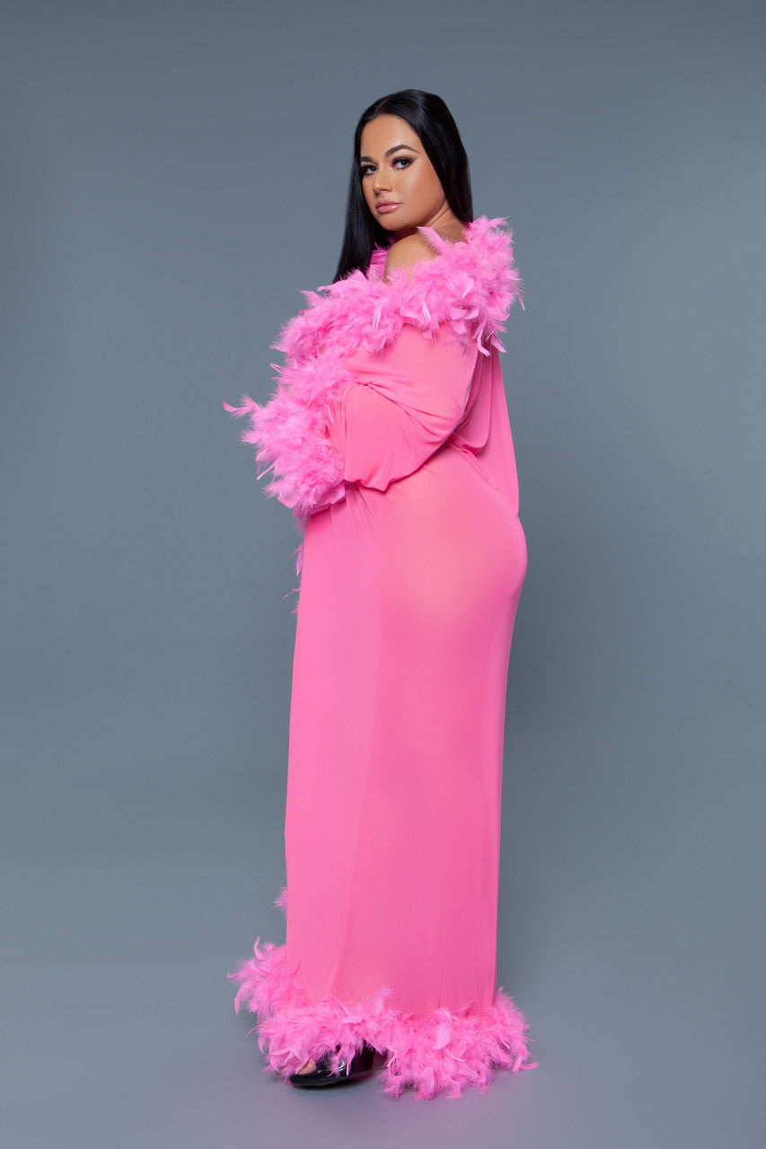 BW834NP Glamour Robe Neon Pink