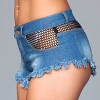 J11BL Such a Catch Denim Shorts - Blue