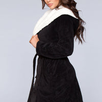 1817 Janet Plush Fleece Color Block Robe