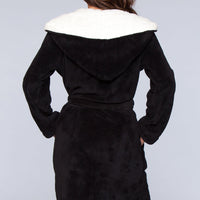 1817 Janet Plush Fleece Color Block Robe