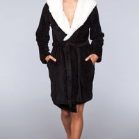 1817 Janet Plush Fleece Color Block Robe