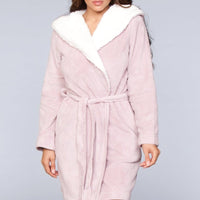 1817 Janet Plush Fleece Color Block Robe