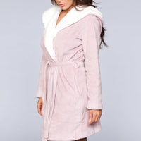 1817 Janet Plush Fleece Color Block Robe