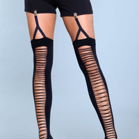 1929 Illusion Clip Garter Thigh Highs