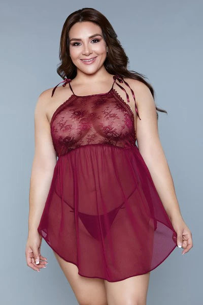 1874 Alana Chemise Burgundy