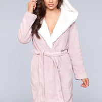 1817 Janet Plush Fleece Color Block Robe