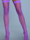 1931 Nylon Fishnet Thigh Highs Purple