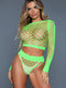 2155 Play With Me Bodystocking Neon Green