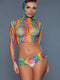 2158 Late At Night Bodystocking Rainbow