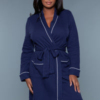 2258 Waffle Robe Navy