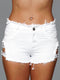 J10WT Buckled Down Denim Shorts - White