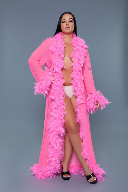 BW834NP Glamour Robe Neon Pink