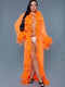 BW834NOR Glamour Robe Neon Orange