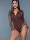 2220 Malibu Zip Up Swimsuit Brown