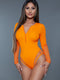 2220 Malibu Zip Up Swimsuit Orange