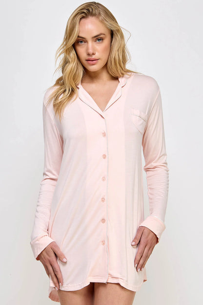 2088 Mahina Sleep Shirt Peach