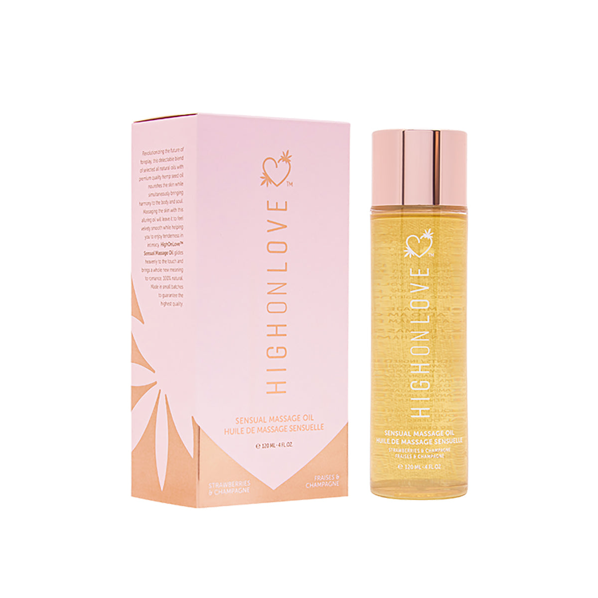 HighOnLove Massage Oil- Strawberries and Champagne